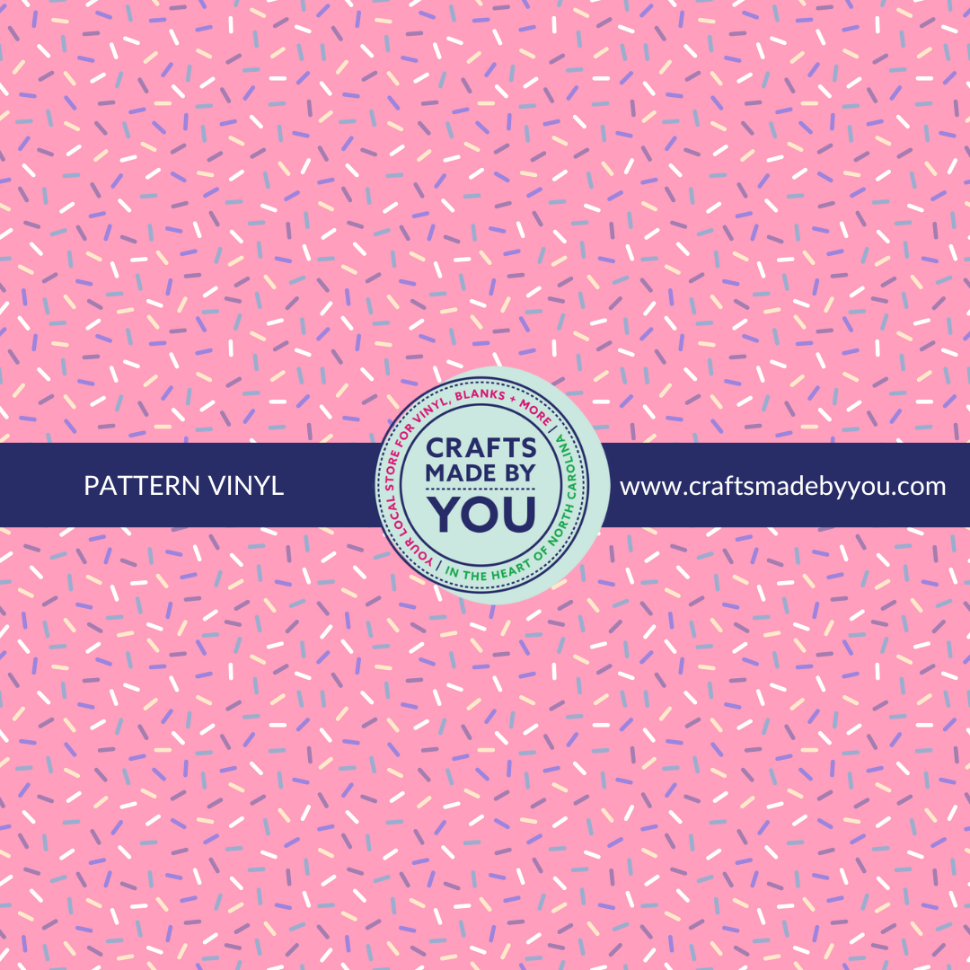 Pattern Adhesive Vinyl - Pink Sprinkles