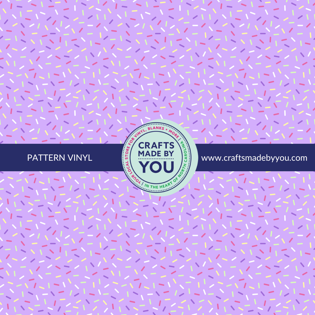 Pattern Adhesive Vinyl - Purple Sprinkles