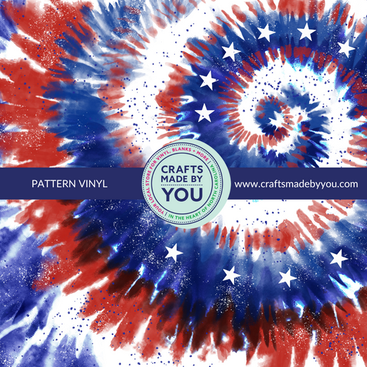 12" x 12" Pattern Adhesive Vinyl - USA Tie Dye