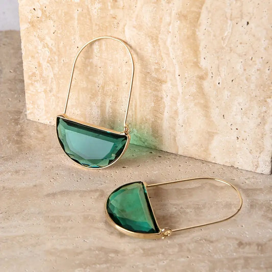 Green/Gold Earrings