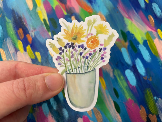 Flowers in Vase Sticker