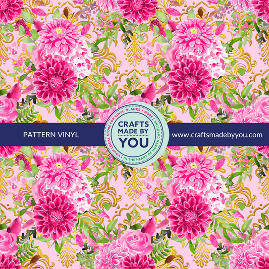 Pattern Adhesive Vinyl - Secret Garden Flowers