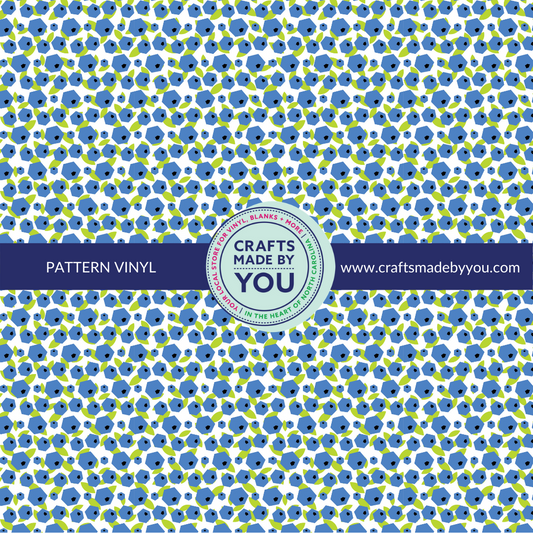 12" x 12" Pattern Heat Transfer Vinyl- Blueberries