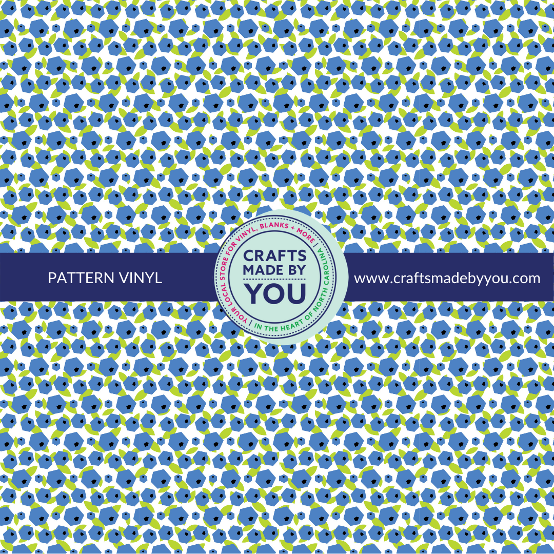 12" x 12" Pattern Adhesive Vinyl- Blueberries