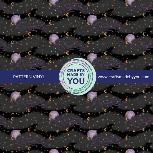 12" x 12" Pattern Adhesive Vinyl- During a Full Moon