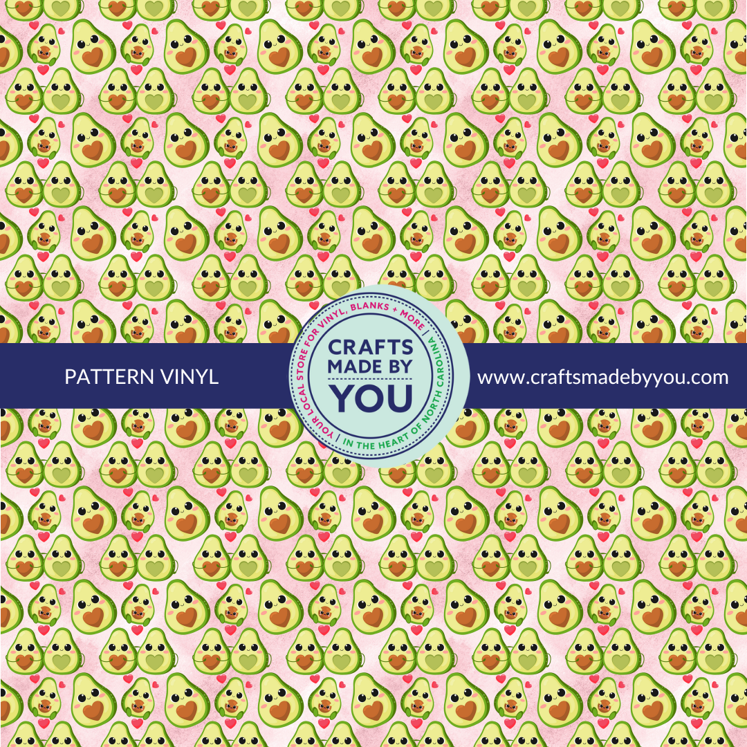 12" x 12" Pattern Adhesive Vinyl- Everyone Loves Avocado