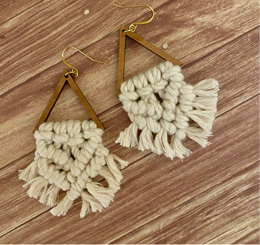 Rise Up Macrame Earring